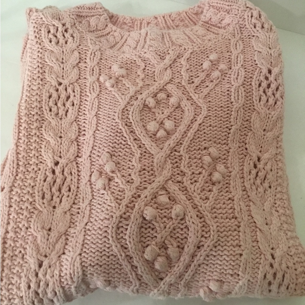 Vintage Women’s Colter Bay Pastel Pink Cotten Blend Sweater Size M EUC